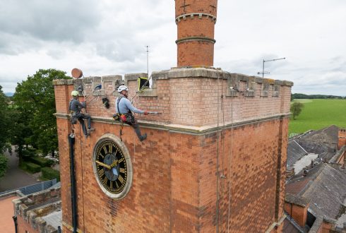 Rope Access Stone Refurbishment - Ragdale Hall Melton Mowbray