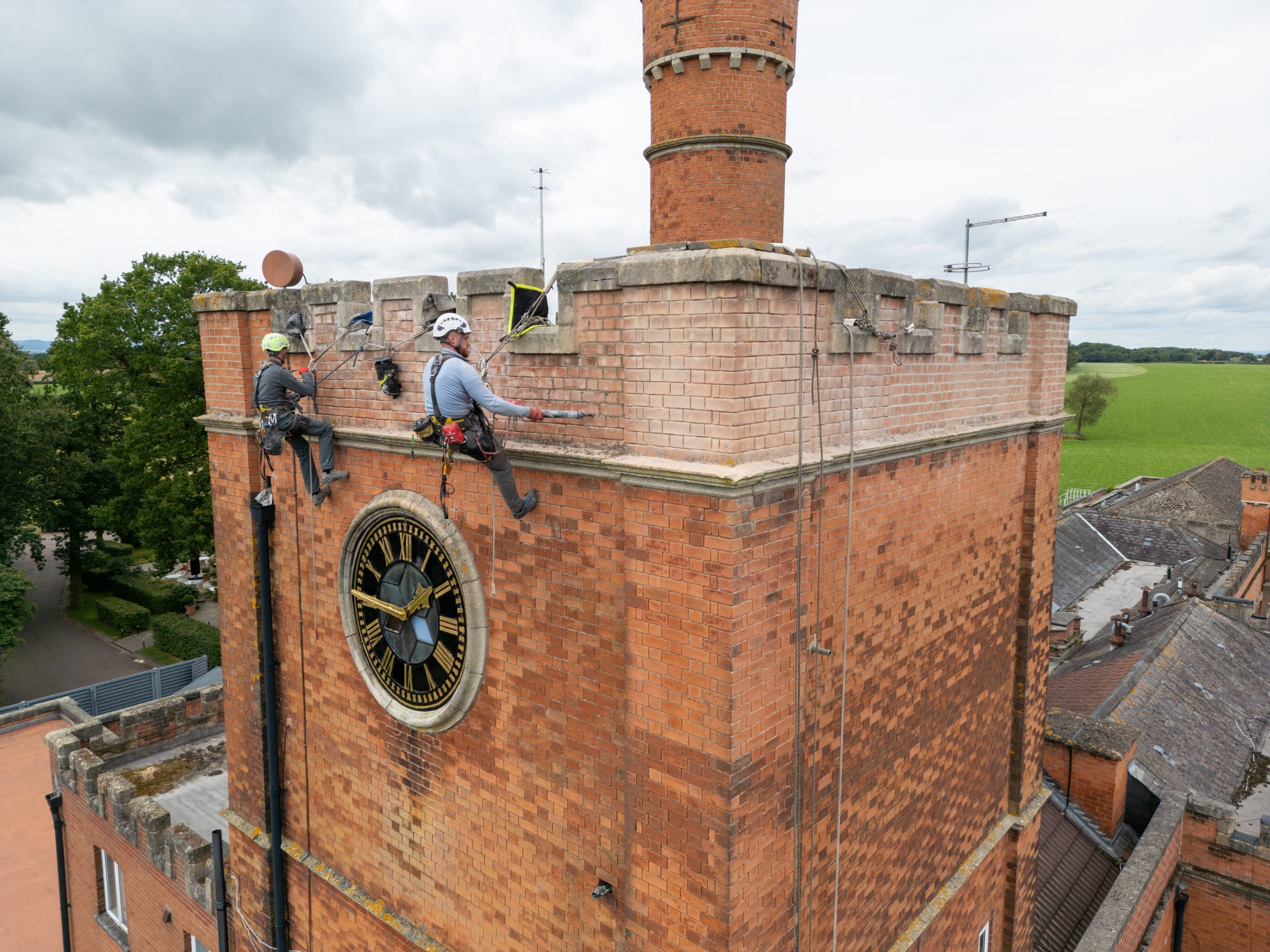 Rope Access Stone Refurbishment – Ragdale Hall Melton Mowbray